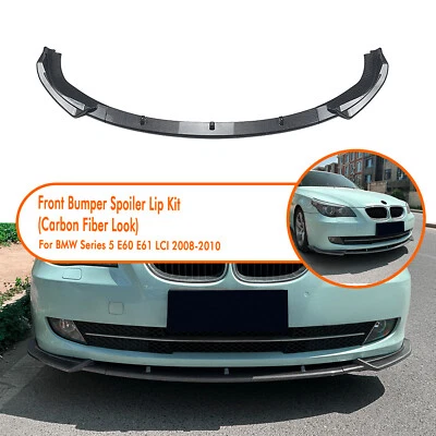 Front Bumper Lower Spoiler Lip Kit For BMW 5 Series E60 E61 LCI 2008-2010 2009 - Imagem 1 de 4