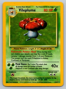 Vileplume (No Set Symbol Error) Jungle Set Holo 15/64 Rare Holo English HP - Picture 1 of 2