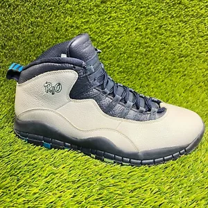 Nike Air Jordan 10 Retro Rio Mens Size 11 Gray Blue Athletic Shoes Sneakers - Picture 1 of 11