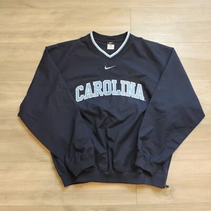 UNC Tar Heels Pullover Windbreaker Team Issued Nike Center Swoosh Size Large Men - Picture 1 of 8