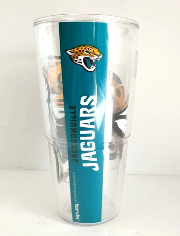 Tervis 24 Oz Tumbler JACKSONVILLE JAGUARS NFL Clear  #19506 Cover