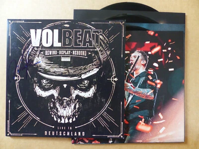 VOLBEAT signed Autogramm signiert "REWIND REPLAY REBOUND" Vinyl Schallplatte LP - Bild 1 von 4