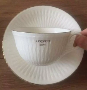 JUEGO DE TAZA DE CAFÉ UNGARO PARIS DE COLECCIÓN TAZA DE TÉ CON PLATO MAEBATA JAPÓN RARO  - Imagen 1 de 4