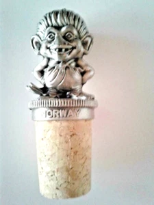Tapón de botella de peltre Norway Troll, NUEVO - Imagen 1 de 1