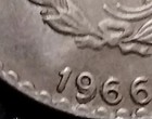 1966 Guatemala 25 Centavos, Rare Error Coin Double Die On Obverse.