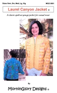 LAUREL CANYON JACKET XS-XL UNCUT Quilt Sewing Pattern '08 MorninGlory, Pieced - Picture 1 of 4
