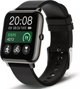 Smart Watch with Blood Oxygen Sensor Monitor for Google Android iOS-Apple Black - Picture 1 of 4