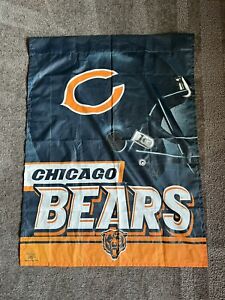 Chicago Bears NFL Football single Sided Banner 27” x 36” Pre-Owned Home Decor