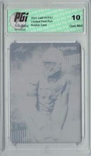 Kyle Pitts 2021 LEAF HYPE! #57 Black Printing Plate 1 of 1 Rookie Card PGI 10
