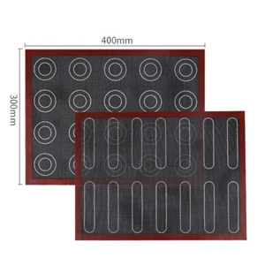 Perforierte Silikon-Backmatte Antihaft-hitzebeständige 40x30 Macaron-Gebäck - Bild 1 von 9