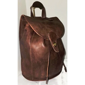Coach 9943 Vintage Brown Leather Daypack Backpack Rucksack - Picture 1 of 6
