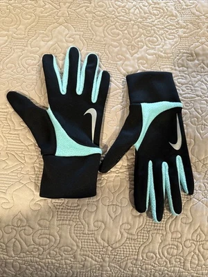 Nike Running Women’s Gloves Black/Aqua Size M - Image 1 of 4