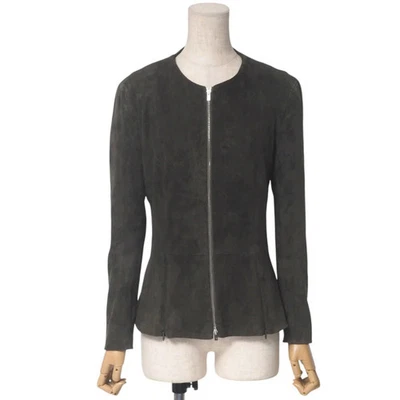 РЯД женщин куртка XL Anasuta без воротника размер 4 ягненка кожи замши совершенно старый Cl - Изображение 1 из 4