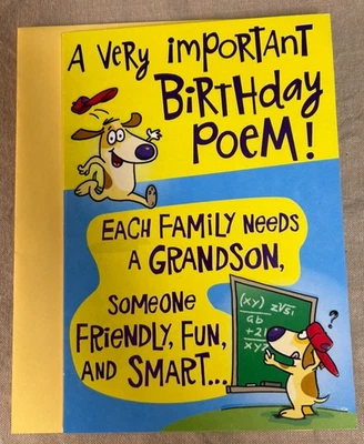 Открытка с днем рождения с конвертом ~ внук ~ ребенок ~ смешной - Изображение 1 из 4