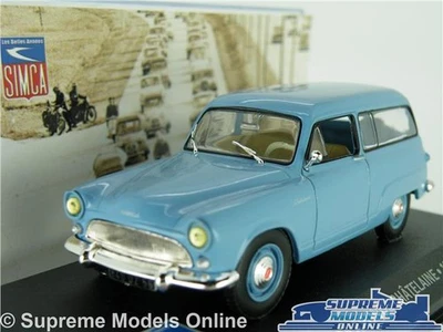 SIMCA ARONDE MODEL CAR CHATELAINE ESTATE BLUE 1961 1:43 SCALE IXO K8 - Image 1 of 4