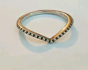 GENUINE PANDORA Beaded Wish Ring 925 ALE STERLING SILVER SIZE 7 - Picture 1 of 3