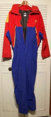 Винтажный 90-х North Face HELI Gore Tex цельный лыжный костюм большой с капюшоном - Изображение 1 из 4