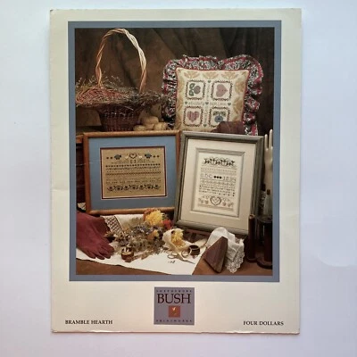 Vintage Shepherd's Bramble Hearth Hearts Cross Stitch Pattern Leaflet 1988 - Image 1 of 2