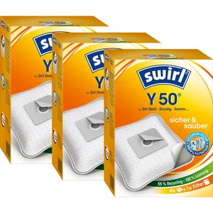 SWIRL Staubsaugerbeutel Y 50 EcoPor für Dirt Devil Grundig Severin 3er-Pack - Bild 1 von 11