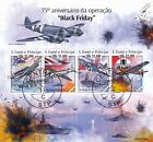 Zweiter Weltkrieg 1945 Norwegen BLACK FRIDAY Flugzeug/Z33 Schiff CTO Stempelblatt (2020 Sao Tom)
