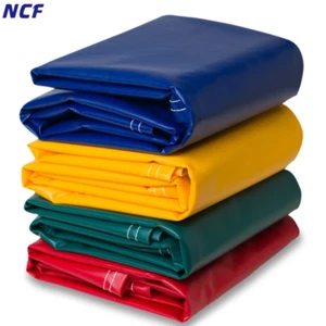 PVC 650gsm Extra Heavy Duty Tarpaulin Waterproof Sheet Thick Green Black Cover - Picture 1 of 9