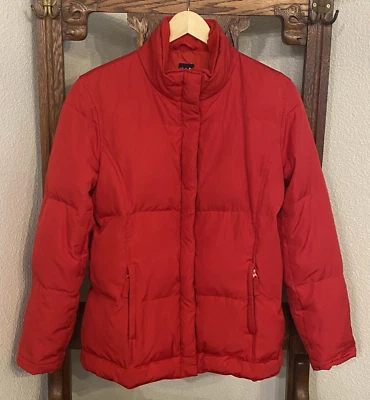 Vintage Y2K GAP Puffer Jacket Red Unisex S Quilted Down Heavyweight Winter Coat - Image 1 of 4