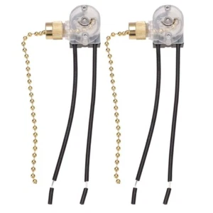 2PCS Ceiling Fan Switches Fan Pull-chain Operator Lamp Switch Replacement Part - Picture 1 of 16