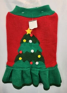 Simply Dog Red Holiday Christmas Tree Sweater New - Picture 1 of 3