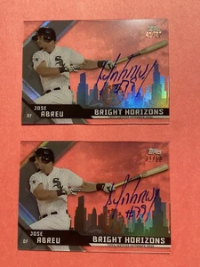 Jose Abreu 2015 Topps High Tek Bright Horizons 2x Lot Auto Autograph /50 - Picture 1 of 2