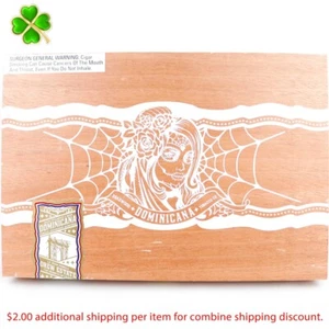 Deadwood Tobacco Co Dominicana Gordo Empty Wood Cigar Box 10.5" x 7.25" x 1.5" - Imagen 1 de 12