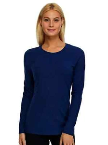 NWT Felina Womens Long Sleeve Crew Neck Everyday T-Shirt Blue Size M $30 11HL085 - Picture 1 of 1