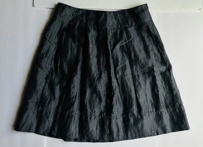 Falda MIDI Clásica Entier Gris Pizarra Plisada Talla 12 Cremallera Cintura Forrada Preppy Foto 1 de 4