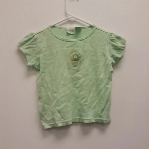 Circo Green T Shirt size 5T short Sleeve round neck pretty flower 100%cotton - Picture 1 of 6
