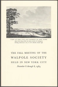 American Antique Collectors Walpole Society Fall Meeting 1964 New York Invite - Foto 1 di 2