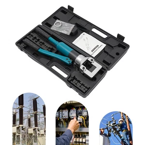 Handbetriebene Hydraulische Crimpzange Hydraulische Presszange mit 13 Formen 20T Blau - Bild 1 von 16