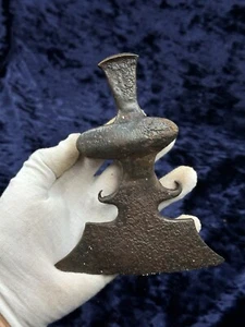 Ancient Battle Iron Ax with Ornament Kievan Rus Viking Era Weapon - Rare - Picture 1 of 16