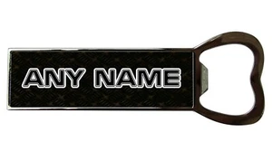 PERSONALISED ANY NAME PRINT BOTTLE OPENER FRIDGE MAGNET BIRTHDAY CHRISTMAS - Picture 1 of 3