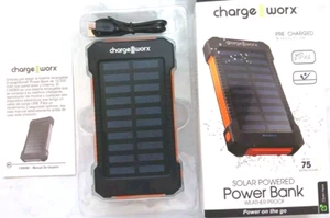 Charge Worx Solar Powered Weatherproof Power Bank ( Open Box ) - Picture 1 of 1