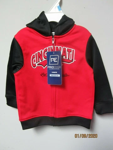 ProEdge Toddler Boy Red/Black Cincinnati Bearcats Hooded Jacket Size 2T Cover