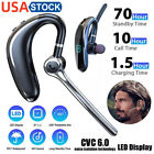 Us Bluetooth 5.2 Wireless Earpiece Headphones Earbuds Handsfree Headset With Mic