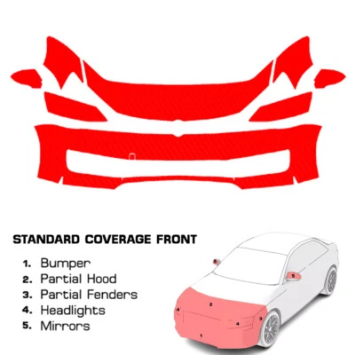 PreCut Paint Protection Film Clear PPF Kit For Volkswagen Jetta GLI 2011-2015 - Image 1 of 4