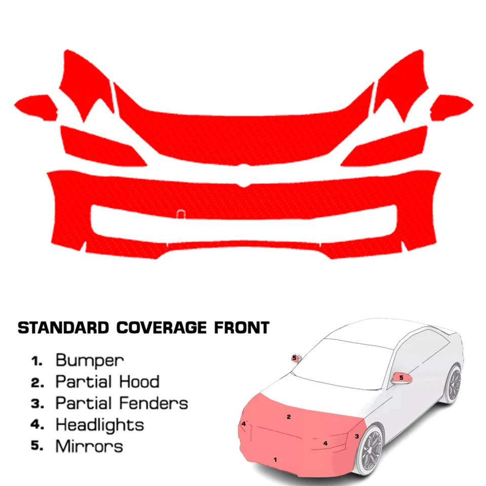 PreCut Paint Protection Film Clear PPF Kit For Volkswagen Jetta GLI 2011-2015 - Image 1 of 4