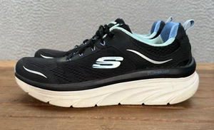 Skechers Shoes Womens 10 Black Blue D'Lux Walker Infinite Motion Relaxed Fit - Picture 1 of 11