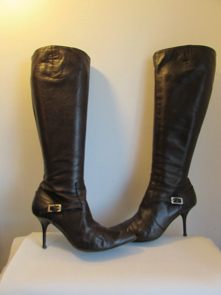 bottES vintage inès de la fressange cuir marron 37 - Photo 1/4