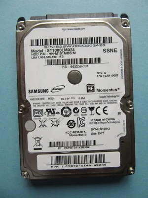 Samsung ST1000LM024 HN-M101MBB/M SATA Hard Drive 1TB HDD 2AR10002 SSNE 2012 S2S - Image 1 of 3