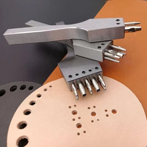 Leather Craft 3/5/8 Holes Puncher brogue style Round hole cutter punch hand tool - Picture 1 of 10