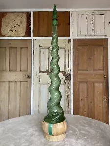 Rare 94cm Vintage Empoli Depose Italian Genie Bottle Green Snake Spiral Twist - Bild 1 von 20