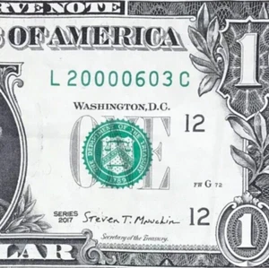 2000 June 3 : L 20000603 C BIRTHDAY Note $1 One Dollar Bill - Picture 1 of 3