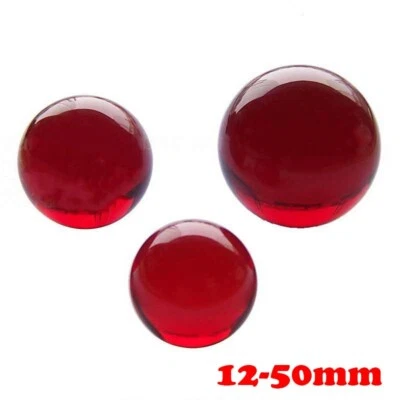 Red Crystal Glass Beads Marbles 12mm-50mm Decorative Sphere Glass Balls - Image 1 of 4