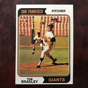 1974 Topps Set TOM BRADLEY #455 SAN FRANCISCO GIANTS - NR-MINT *HIGH GRADE*